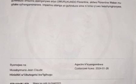 Ingingo z’ingenzi z’impamvu yo  gusaba guhindura amazina UWURUKUNDO Florentine