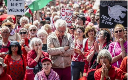 150,000 Rally in The Hague Demanding Action on Gaza "Genocide"