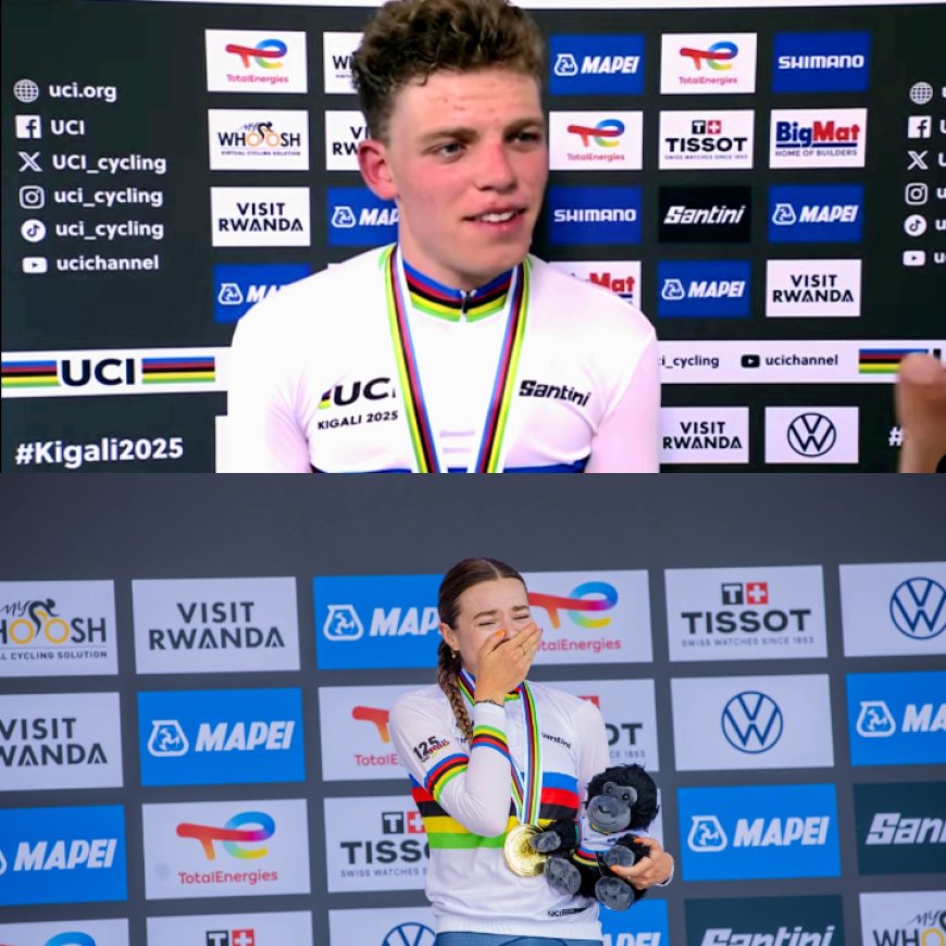 Dutch Riders Shine in Kigali: Michiel Mouris and Megan Arens win U19 Time-Trial Gold